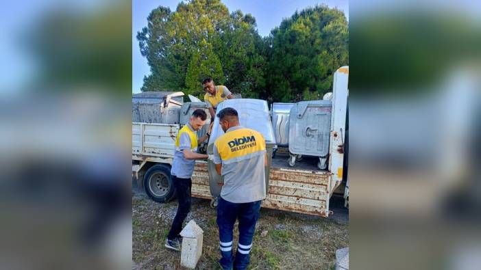 Didim Belediyesi eskiyen çöp konteynerlerini yeniliyor