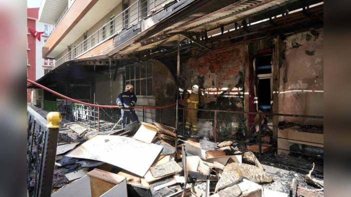 Gümüşhane'de ikinci el eşya deposunda yangın