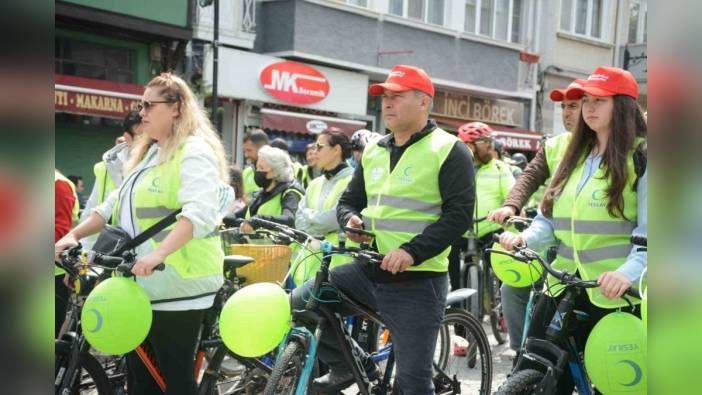 Eskişehir'de 12. Yeşilay Bisiklet Turu'na yoğun katılım