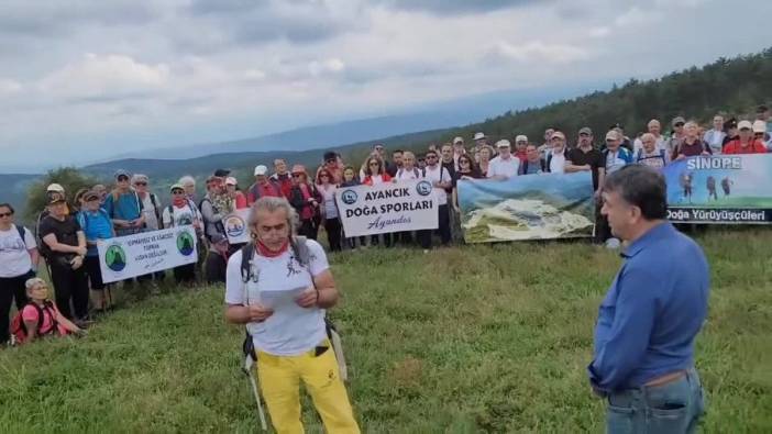 Sinop'ta maden sahası protestosu: Doğa yürüyüşü kulüpleri Boyabat'a yürüdü