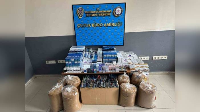 İskenderun'da okul çevresinde denetim: Çok sayıda kaçak sigara ele geçirildi