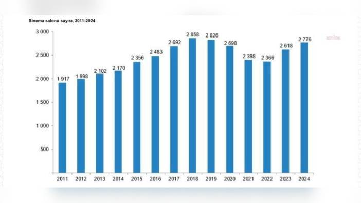 TÜİK verileri: 2024'te sinema seyirci sayısı 32 milyon 538 bin 289 kişi oldu