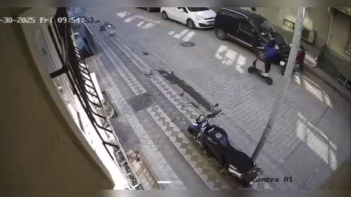Sultangazi'de skuter kazası kamerada