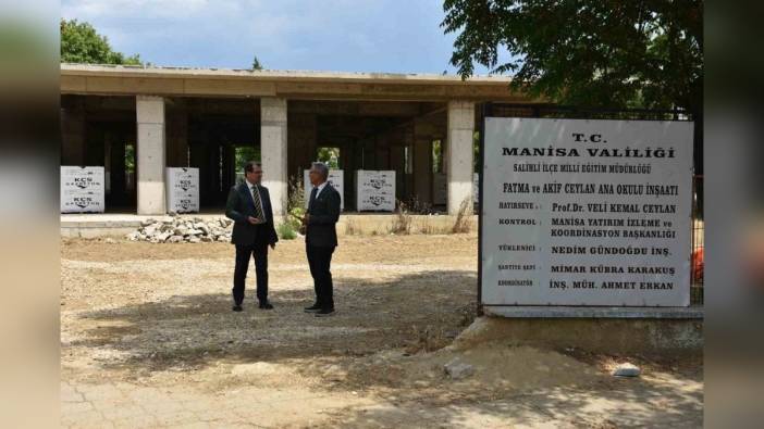 Salihli'de iki yeni anaokulu inşaatı sürüyor