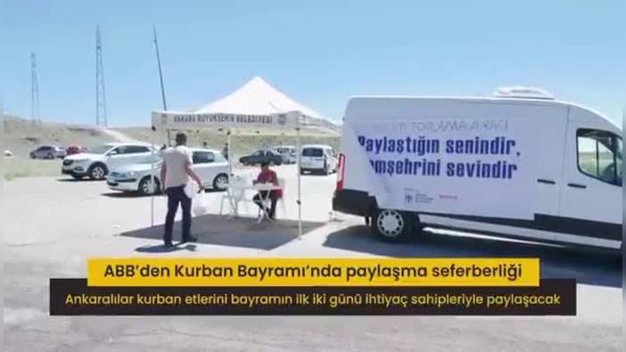 Ankara Büyükşehir Belediyesi'nden Kurban Bayramı'nda et paylaşma kampanyası