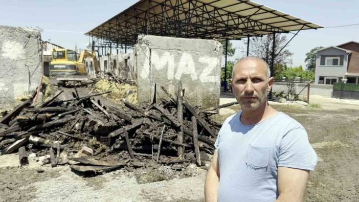 Sakarya'da ahır yangını: 17 kurbanlık telef oldu