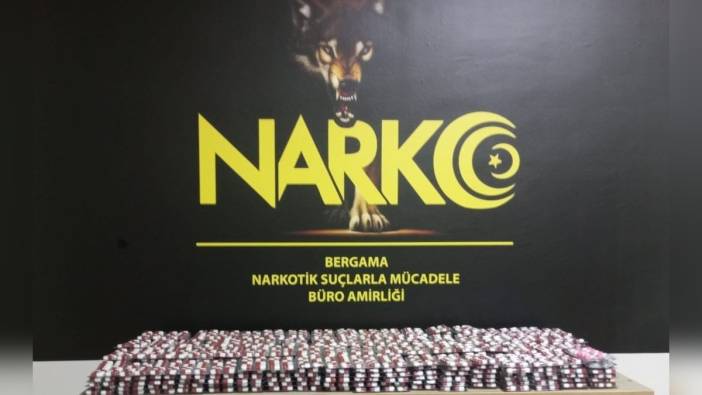 Bergama'da rekor uyuşturucu operasyonu: 5 bin 990 hap ele geçirildi