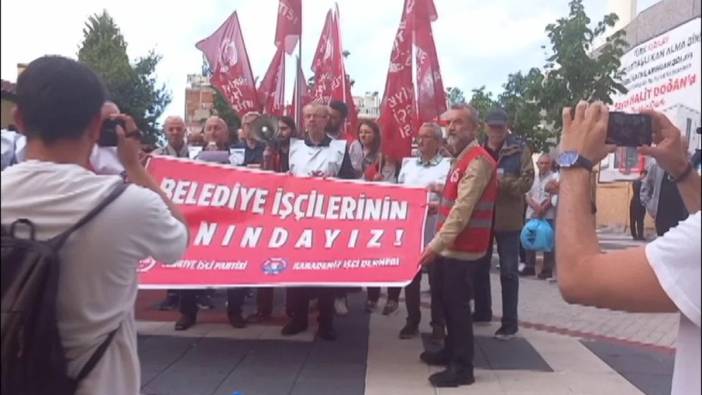Samsun'da belediye işçileri maaşlarını alamadı: TİP ve KİD'den ortak basın açıklaması