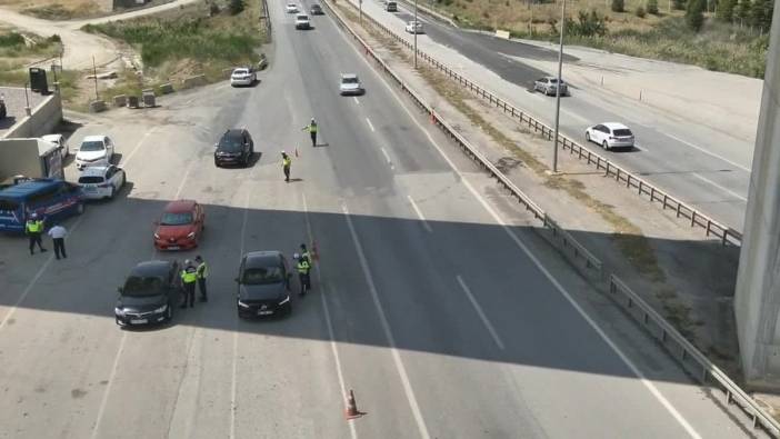 Kırıkkale'de bayram öncesi drone destekli trafik denetimleri