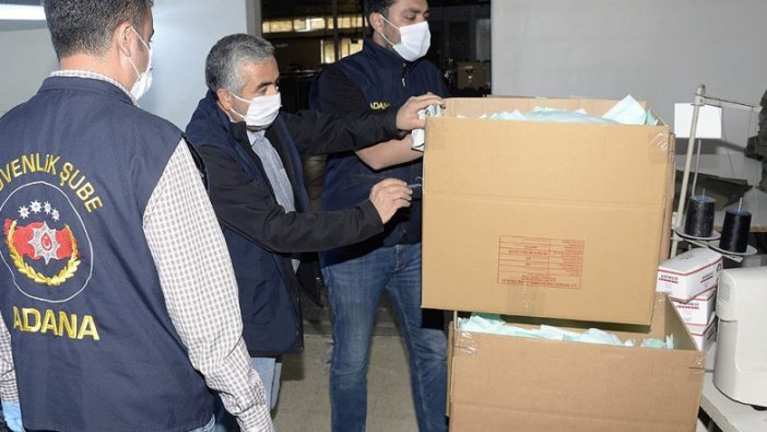 Adana'da kaçak üretilen 86 bin tıbbi maske ele geçirildi