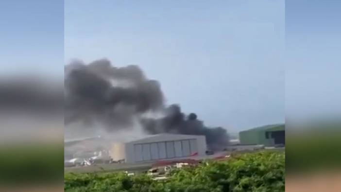 Askeri helikopter alev alarak düştü!