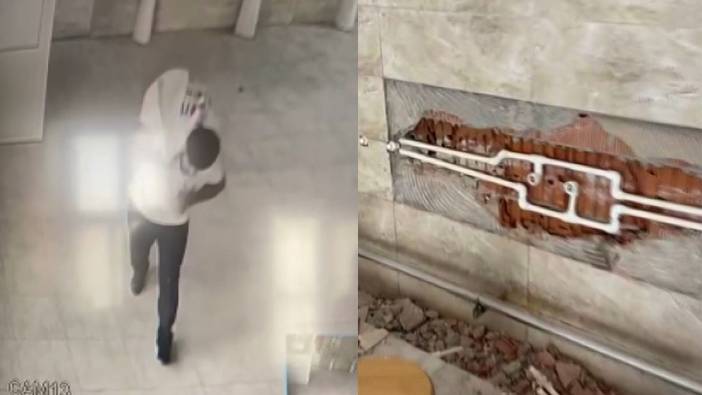 Şadırvanın musluklarını çuvala doldurup kaçtı