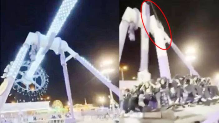 Dev oyuncak ikiye bölünüp yere çakıldı