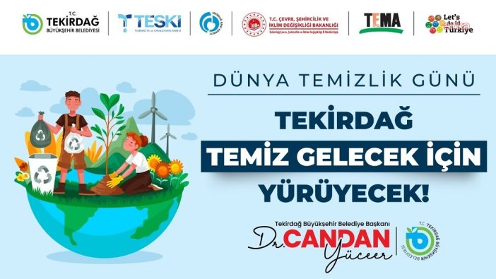 Tekirdağ'da Dünya Temizlik Günü kutlaması