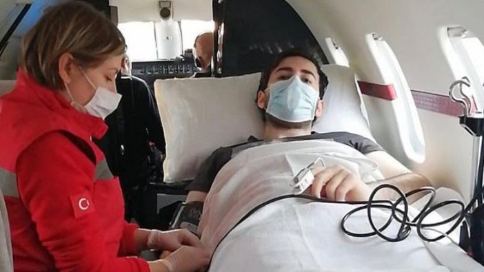 Rusya'daki akciğer hastası tıp öğrencisi ambulans uçakla Türkiye'ye getirildi
