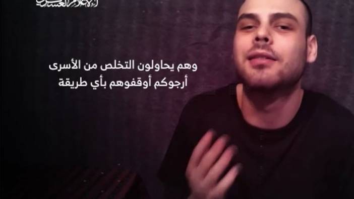Hamas, İsrailli esirin videosunu paylaştı!