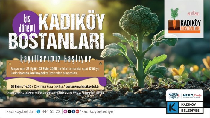 Kadıköy Bostanları'nda kış registrasyonları başladı