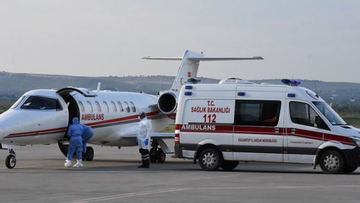 Ambulans uçak genç kız için havalandı