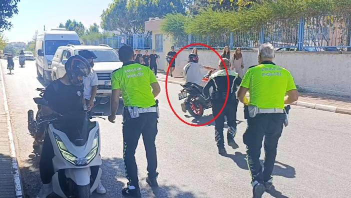 Polisin arkasını dönmesini fırsat bildi! U dönüşüyle kaçtı