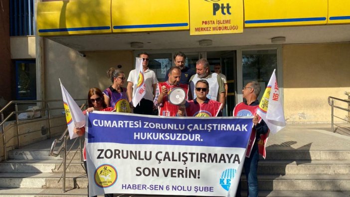 Haber-Sen’den cumartesi mesaisi karşıtı eylem: 'Emekçileri zorunlu mesaiye itiyorlar'