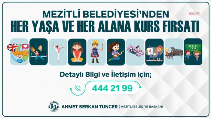 Mezitli Belediyesi'nden herkes için kurs fırsatları