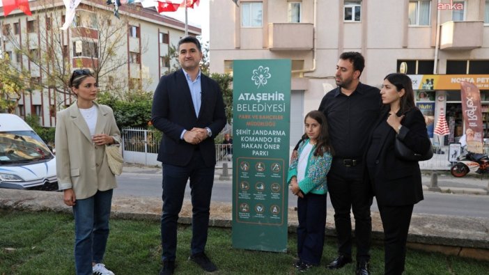 Şehit Öner'in ismi Ataşehir'deki parka verildi