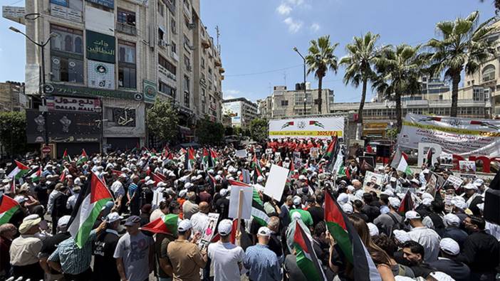 Batı Şeria'da Küresel Sumud Filosu protestosu!