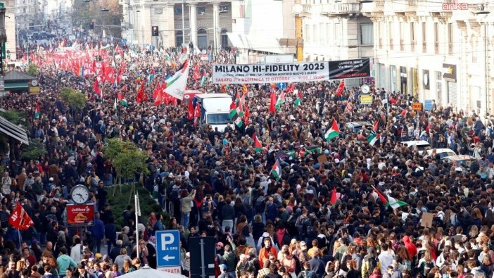 İtalya'da Gazze için sokaklarda milyonlar
