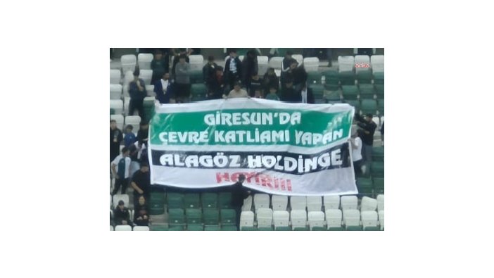 Giresunspor taraftarları çevre için tek ses oldu: Alagöz Holding'e hayır!
