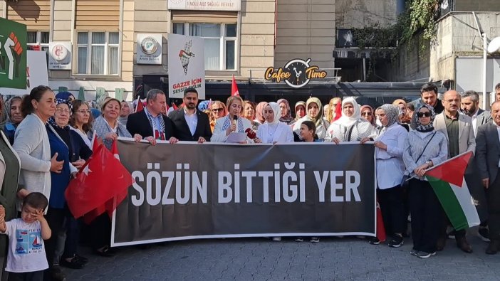 Artvin'de kadınlardan Gazze'ye sessiz destek