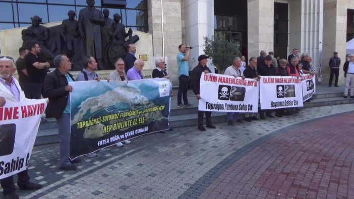 Giresun'da maden karşıtı protesto: İzinler iptal edilmeli