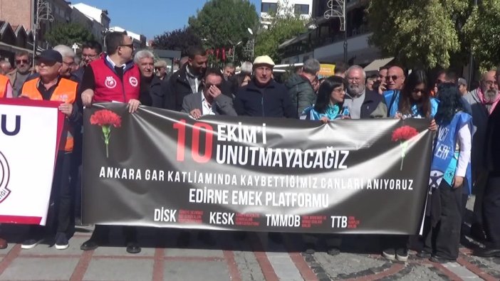 Edirne’de 10 Ekim katliamında kaybedilenler için anma töreni