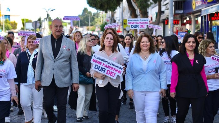 Çeşme'de meme kanseri farkındalığı artıran etkinlik gerçekleşti