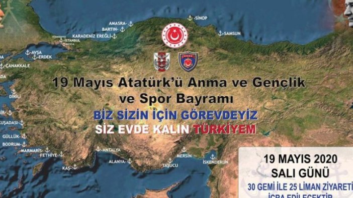 MSB: 19 Mayıs etkinlikleri kapsamında 25 limanda bayrak töreni yapılacak