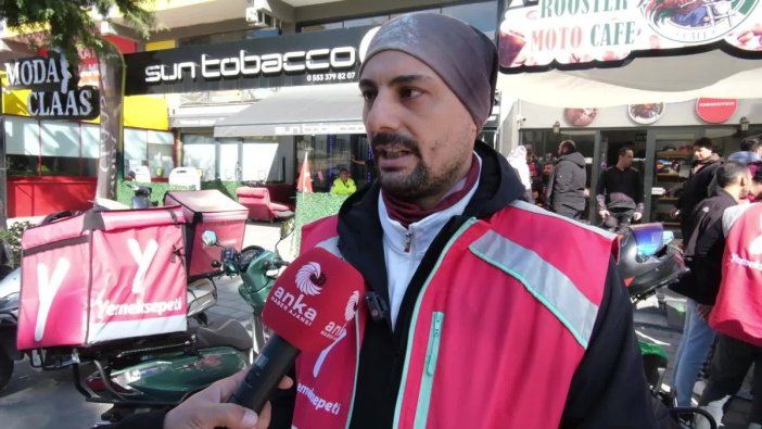 Denizli'de Yemeksepeti kuryelerinden iş bırakma hamlesi