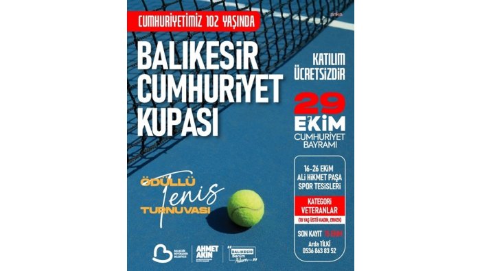Balıkesir'de Cumhuriyet Haftası'nda tenis coşkusu