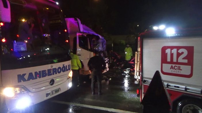 Giresun'da korkutan tır kazası