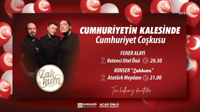 Marmaris Cumhuriyet coşkusuna hazırlanıyor!