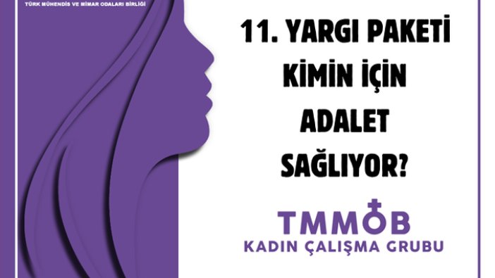 TMMOB Kadın Çalışma Grubu'ndan yargı paketine sert tepki