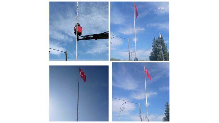 Yumurtalık'ta bayraklar tazelendi