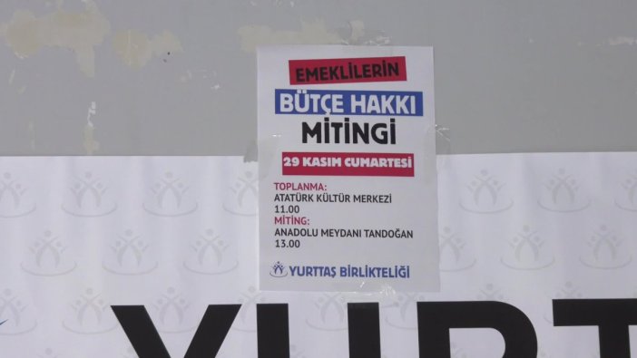 Emekliler için bütçe hakkı mitingi: Taleplerimiz insanca yaşamak için gerekli