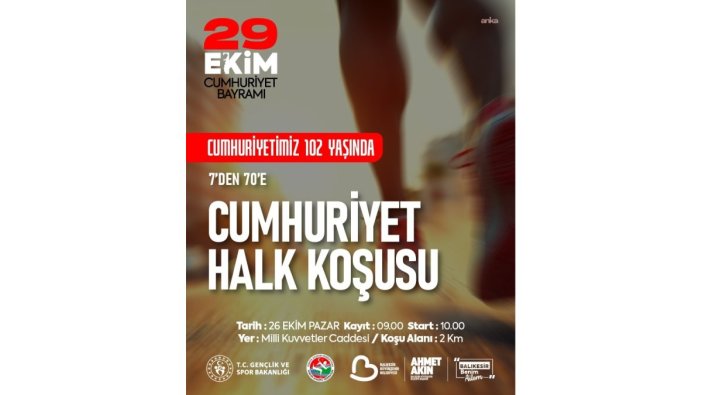 Cumhuriyet Bayramı'nda Balıkesir'de coşku dolu halk koşusu