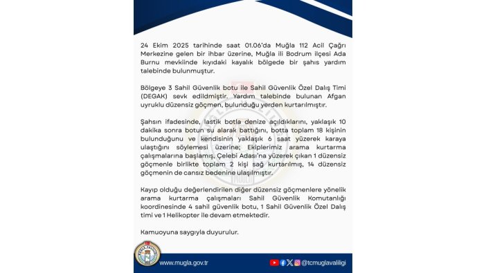 Bodrum'da göçmen faciası: 14 kişi hayatını kaybetti