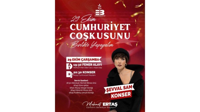 Edremit’te Cumhuriyet coşkusu Şevval Sam'la dorukta