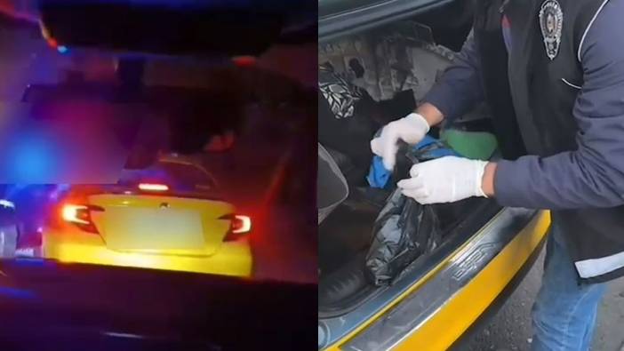 Taksinin yedek lastiğinden bakın ne çıktı!