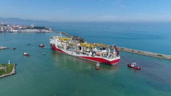 Fatih Sondaj Gemisi havadan görüntülendi