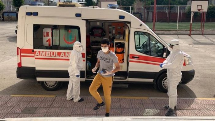 Koronalı hastalar sınava böyle alındı