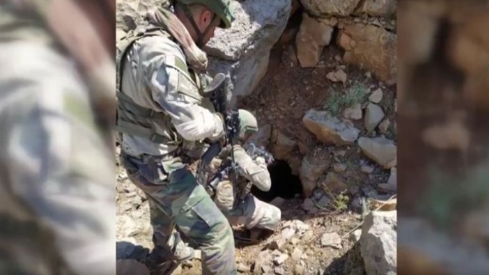 MSB duyurdu:150 metrelik mağara böyle imha edildi