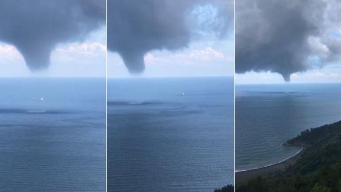 Bartın'da denizde hortum oluştu