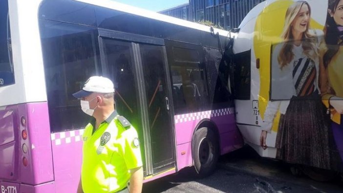 İstanbul'da tramvay halk otobüsüne çarptı
